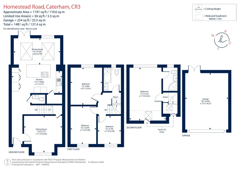 Floorplan 1 for Homestead Road, Caterham, CR3