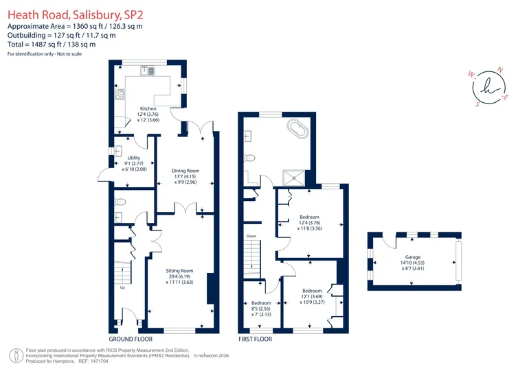 Floorplan 1 for Heath Road, Salisbury, SP2