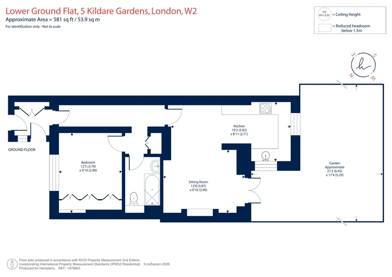 Floorplan 1 for Kildare Gardens, Notting Hill, W2