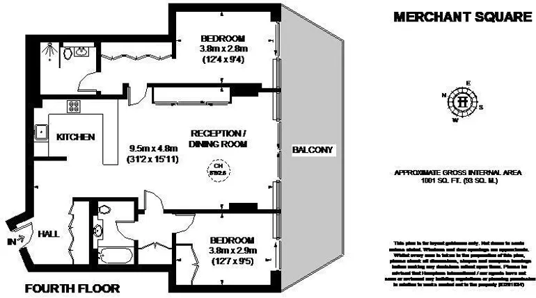 Floorplan 1 for 3 Merchant Square Paddington W2