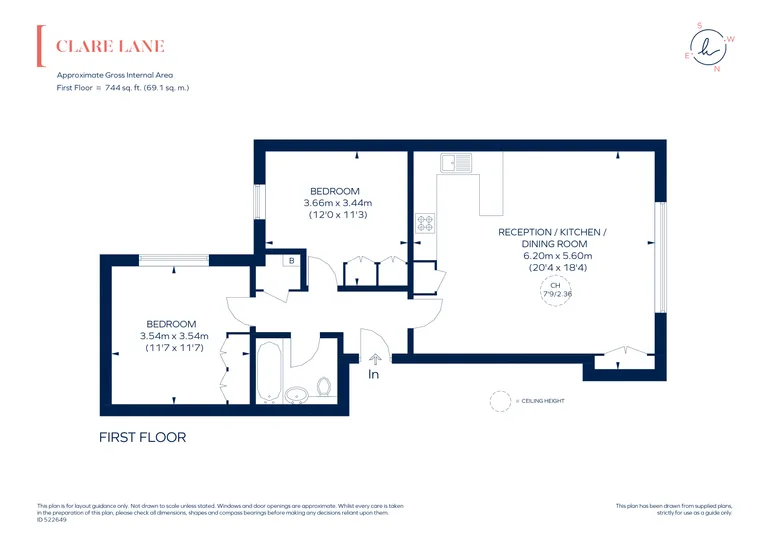 Floorplan 1 for Clare Lane London N1