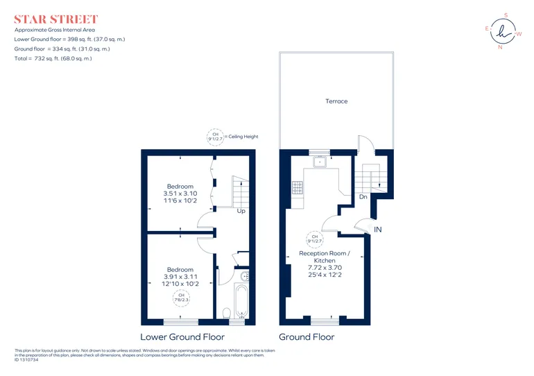 Floorplan 1 for Star Street Paddington W2