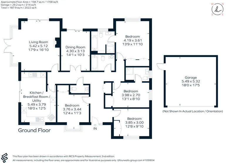 Floorplan 1 for Eden Park Close, Bath, BA1