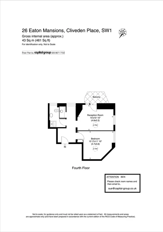 Floorplan 1 for Cliveden Place, London, SW1W