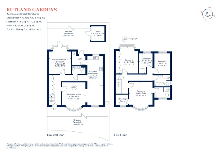 Floorplan 1 for Rutland Gardens, Ealing, W13
