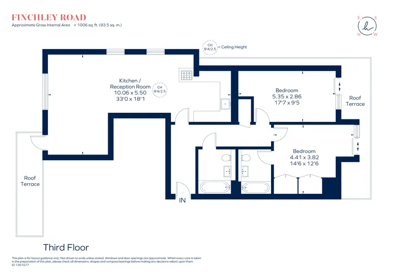Floorplan 1 for Finchley Road, London, NW3