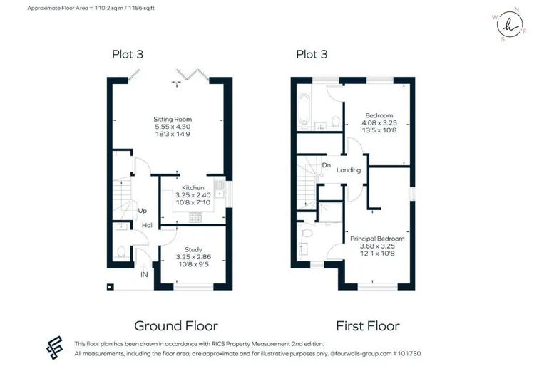 Floorplan 1 for Bowling Alley, Crondall, Farnham, GU10