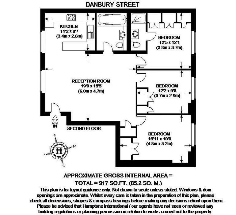 Floorplan 1 for Danbury Street London N1