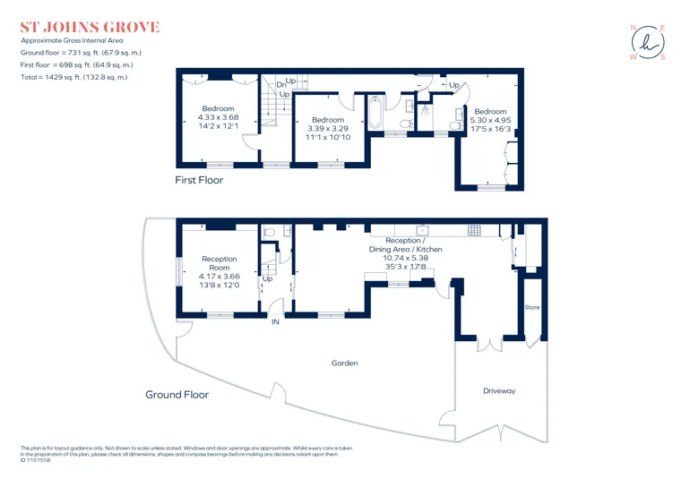 Floorplan 1 for St. Johns Grove Richmond TW9
