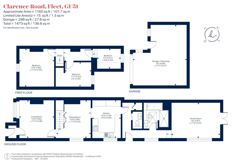 Floorplan 1 for Clarence Road, Fleet, GU51