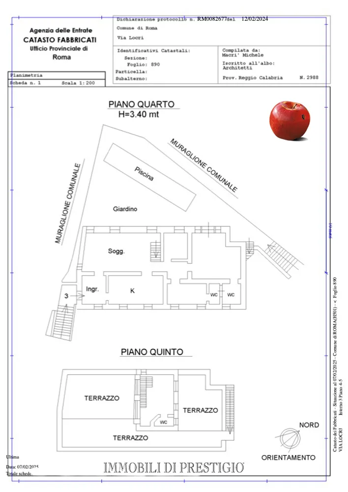 Floorplan for Via Locri - Roma - Lazio