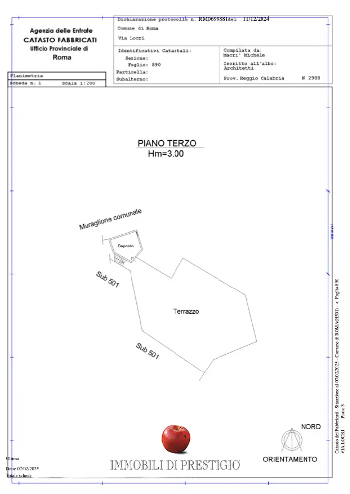Floorplan for Via Locri - Roma - Lazio