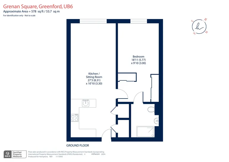 Floorplan 1 for Grenan Square Greenford UB6
