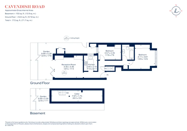 Floorplan 1 for Cavendish Road, London, SW12