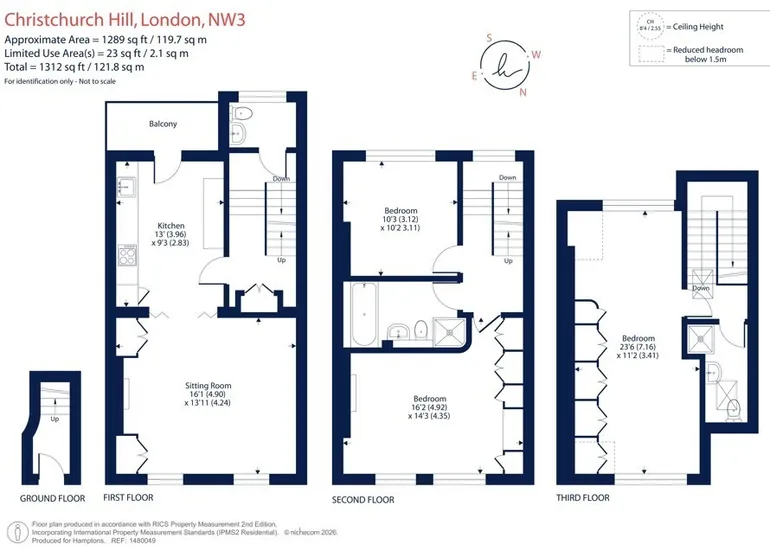 Floorplan 1 for Christchurch Hill Hampstead NW3