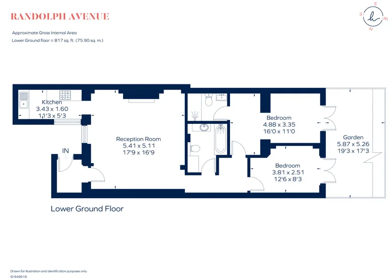 Floorplan 1 for Randolph Avenue London W9