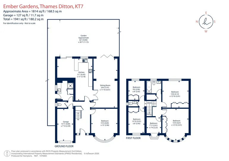 Floorplan 1 for Ember Gardens, Thames Ditton KT7