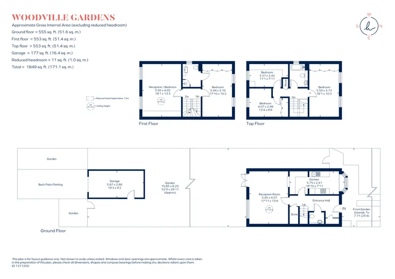 Floorplan 1 for Woodville Gardens, Ealing, W5