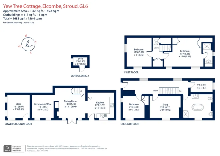 Floorplan 1 for Elcombe, Slad, Stroud, GL6