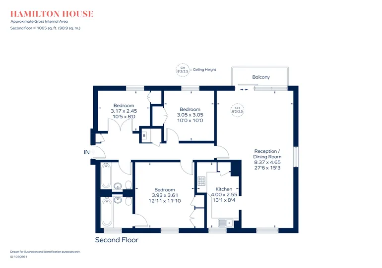 Floorplan 1 for Hamilton House, Vicarage Gate W8
