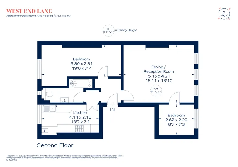 Floorplan 1 for West End Lane, London, NW6