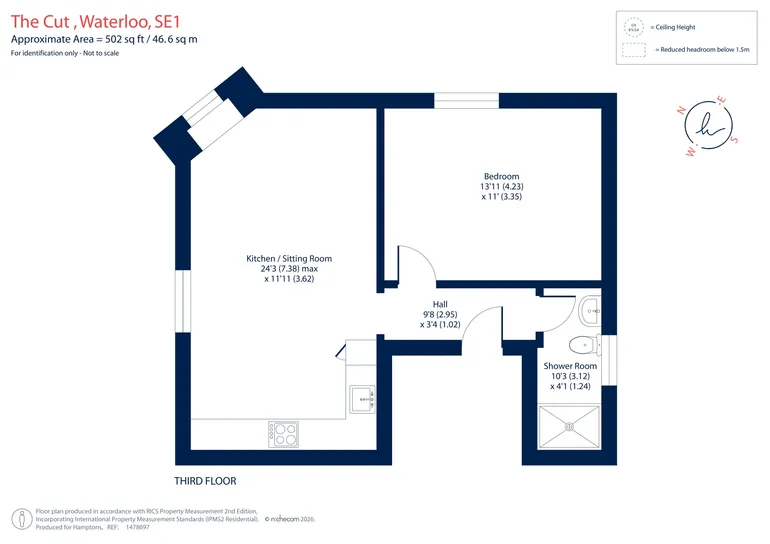 Floorplan 1 for The Cut, Waterloo, SE1