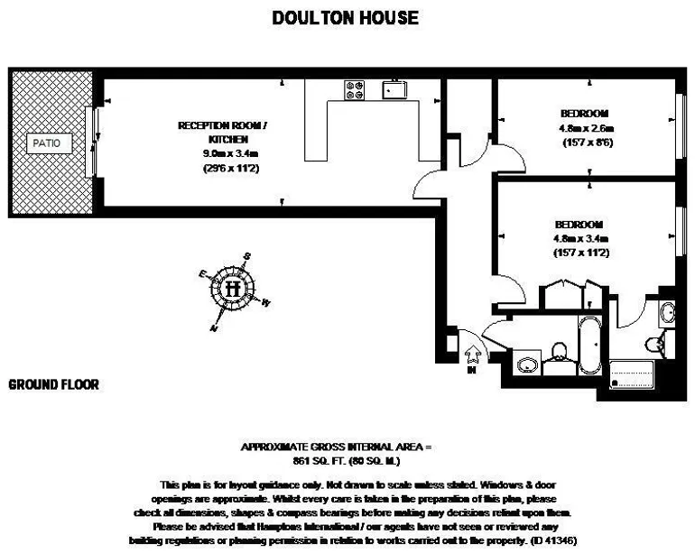 Floorplan 1 for Park Street, SW6, EPC C