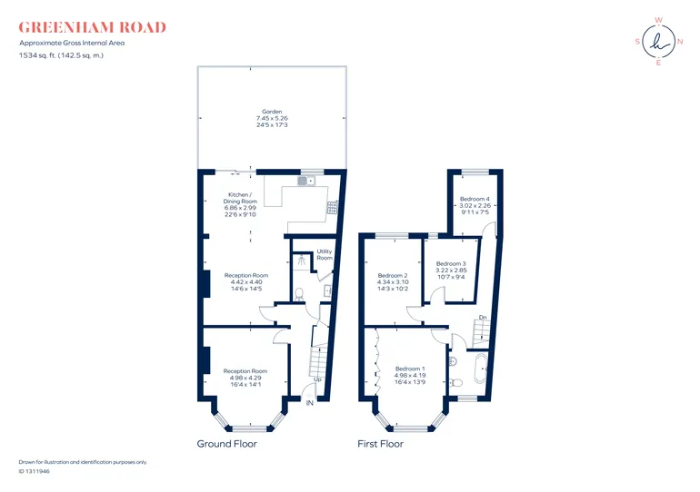Floorplan 1 for Greenham Road, London, N10
