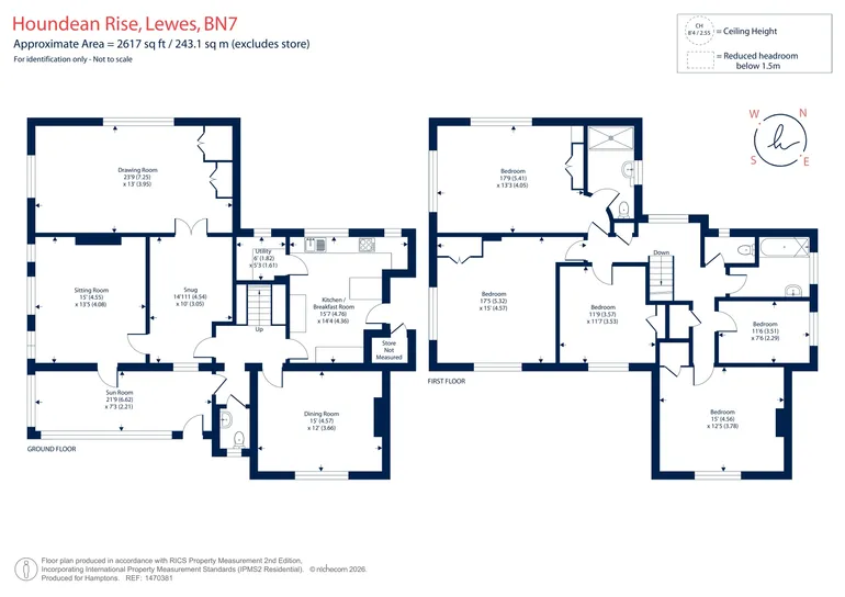 Floorplan 1 for Houndean Rise, Lewes, BN7