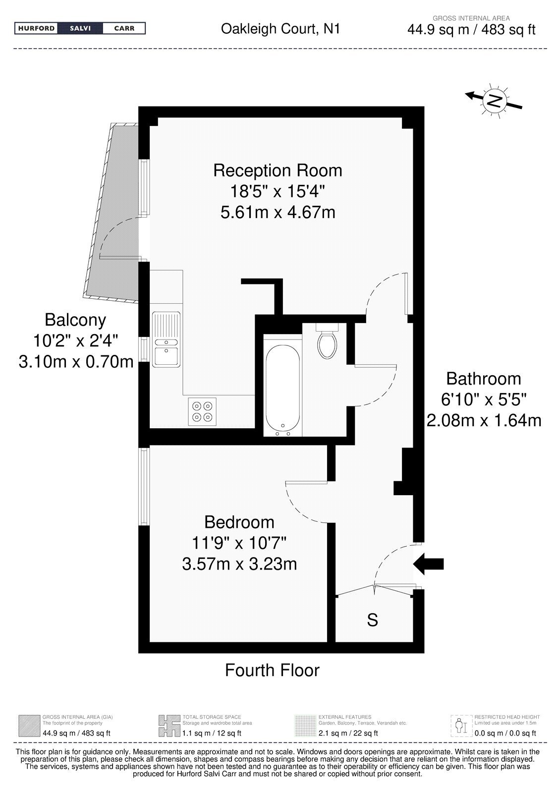 Oakleigh Court, Murray Grove, London, N1 floorplan