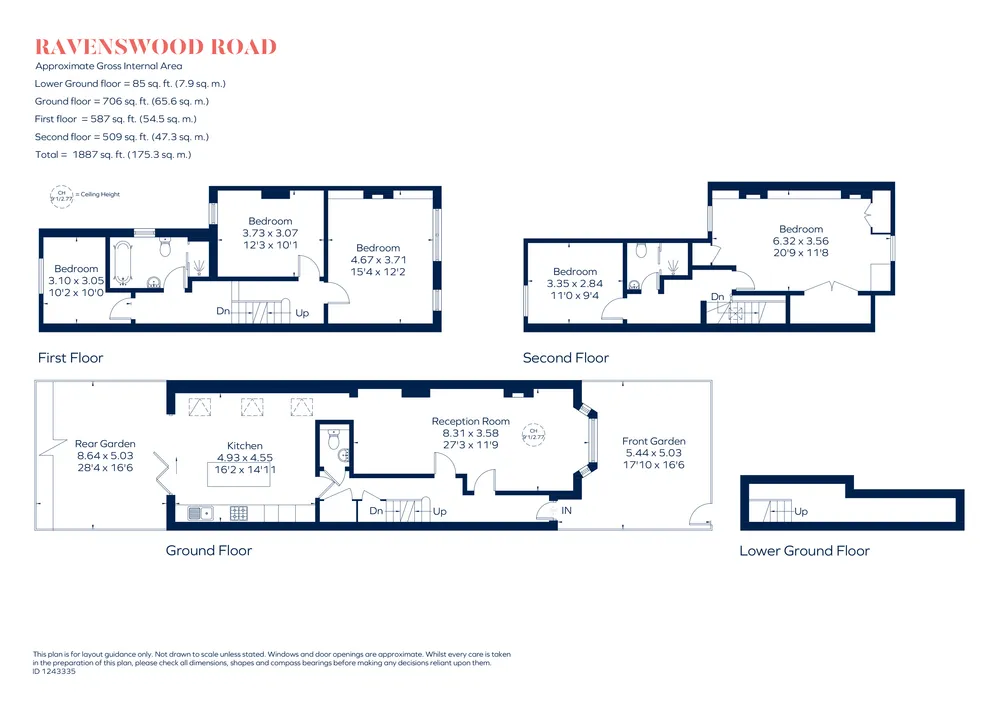 Floorplan for Ravenswood Road, London, SW12