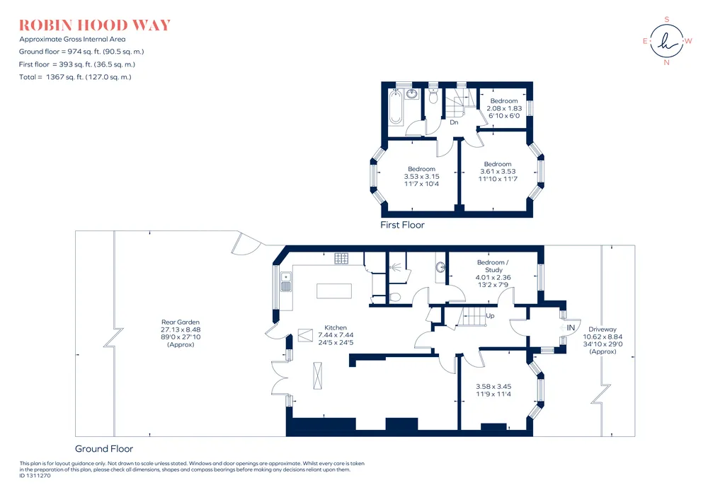 Floorplan for Robin Hood Way, London, SW15