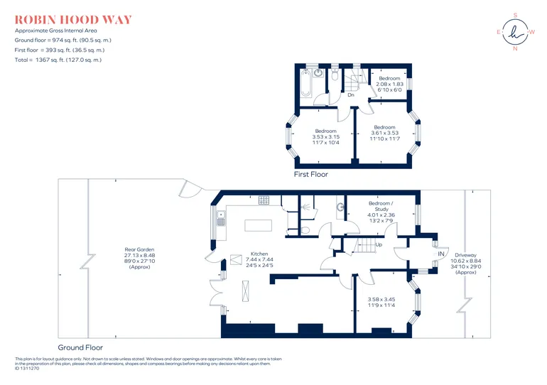 Floorplan 1 for Robin Hood Way, London, SW15