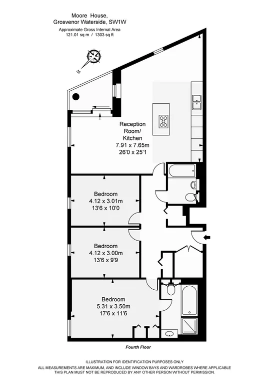 Floorplan 1 for Gatliff Road Sloane Square SW1W