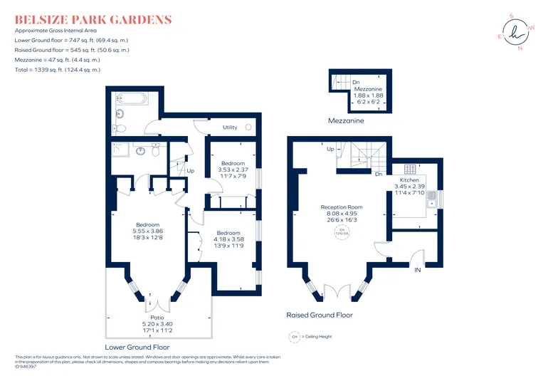 Floorplan 1 for Belsize Park Gardens London NW3
