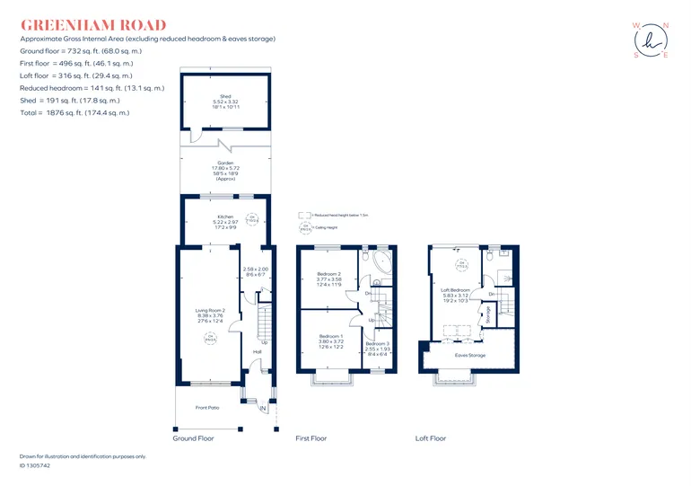 Floorplan 1 for Greenham Road, London, N10