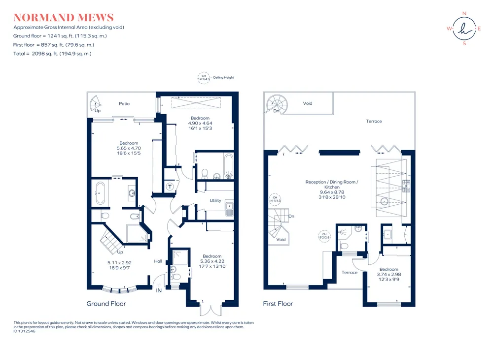 Floorplan for Normand Mews, London, W14