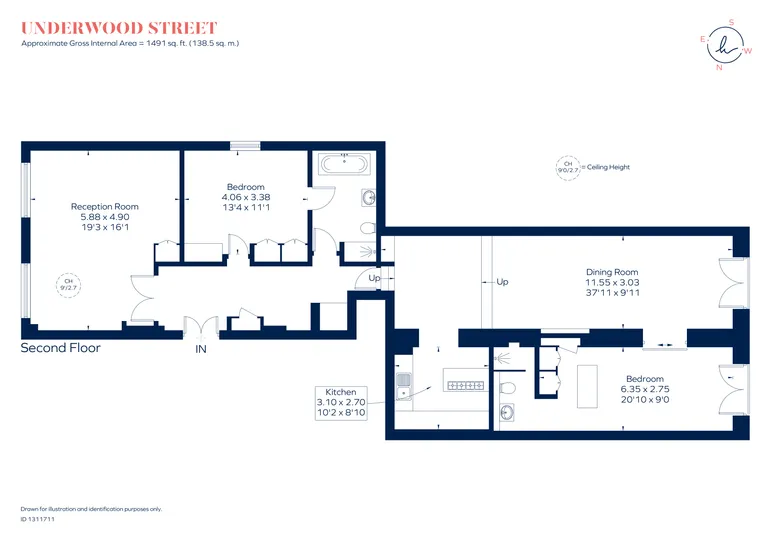 Floorplan 1 for Underwood Street, London, N1