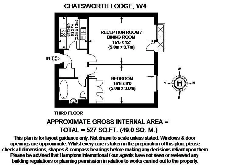 Floorplan 1 for Bourne Place Chiswick W4