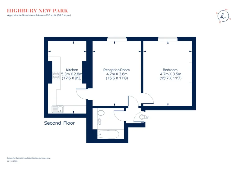 Floorplan 1 for Highbury New Park London N5