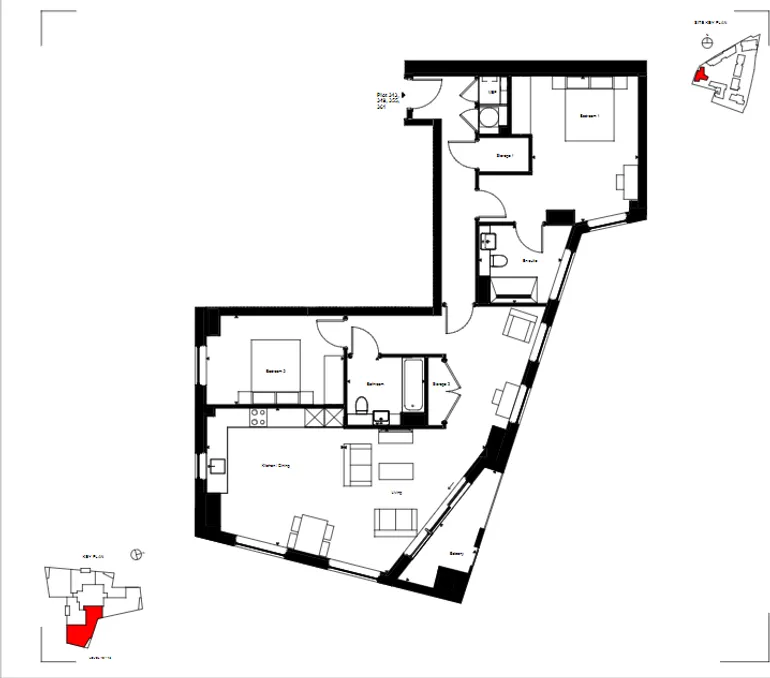 Floorplan 1 for Nine Elms Point, 50 Wandsworth Road London SW8