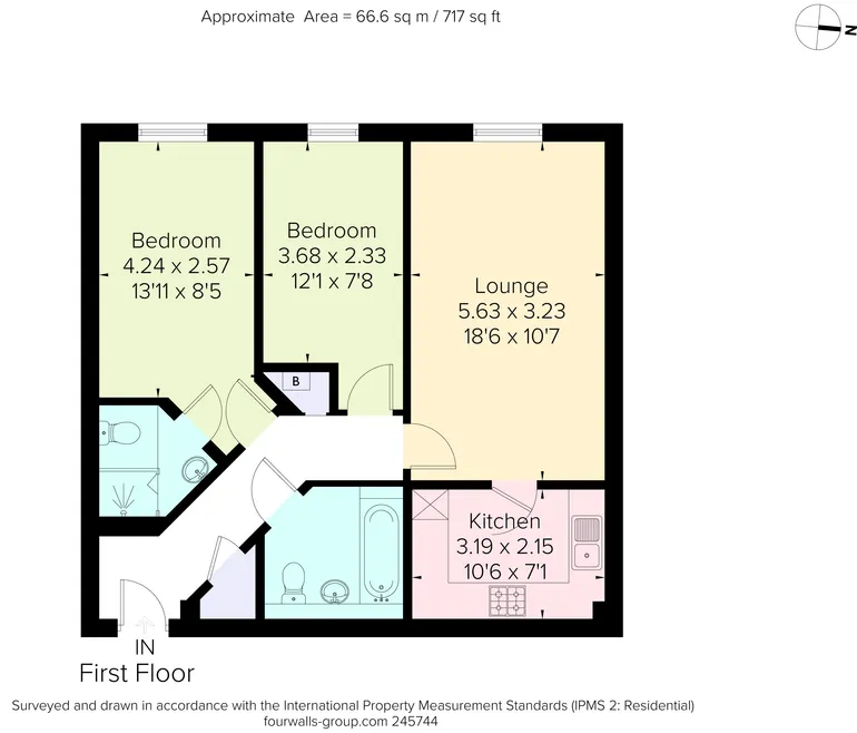 Floorplan 1 for Claremont Avenue Woking GU22