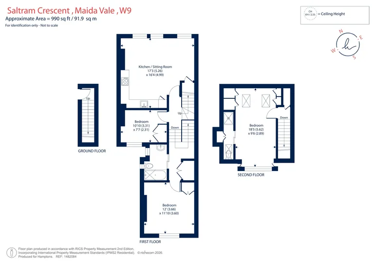 Floorplan 1 for Saltram Crescent London W9