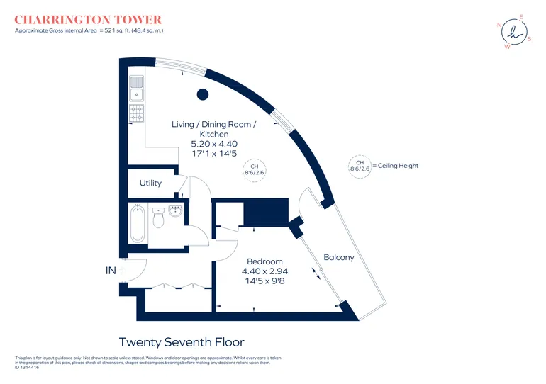 Floorplan 1 for Biscayne Avenue, London, E14