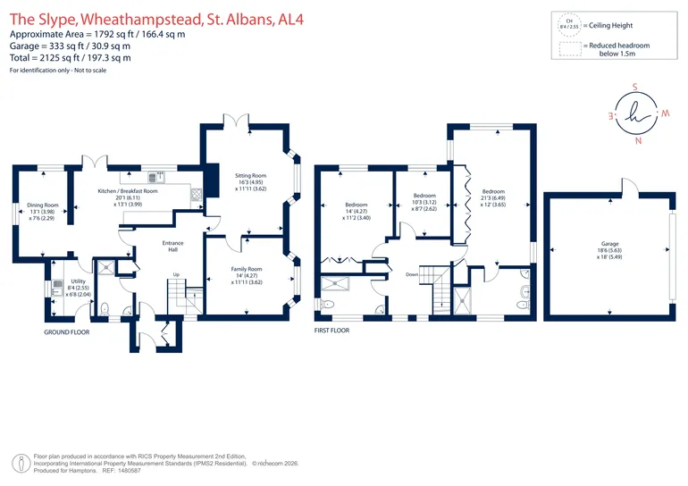 Floorplan 1 for The Slype, Gustard Wood, AL4