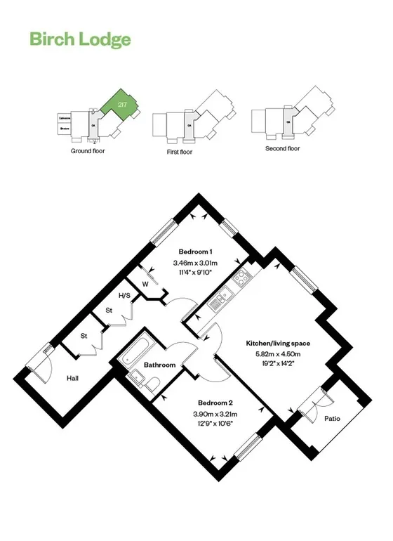 Floorplan 1 for Birchwood, Waxwing Way, Farnham, GU9
