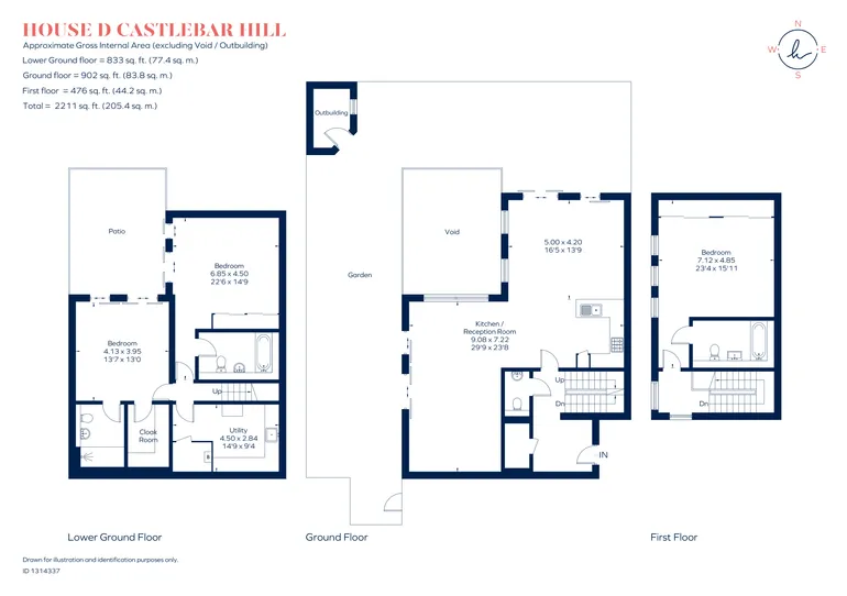 Floorplan 1 for 6 Castlebar Hill, London, W5