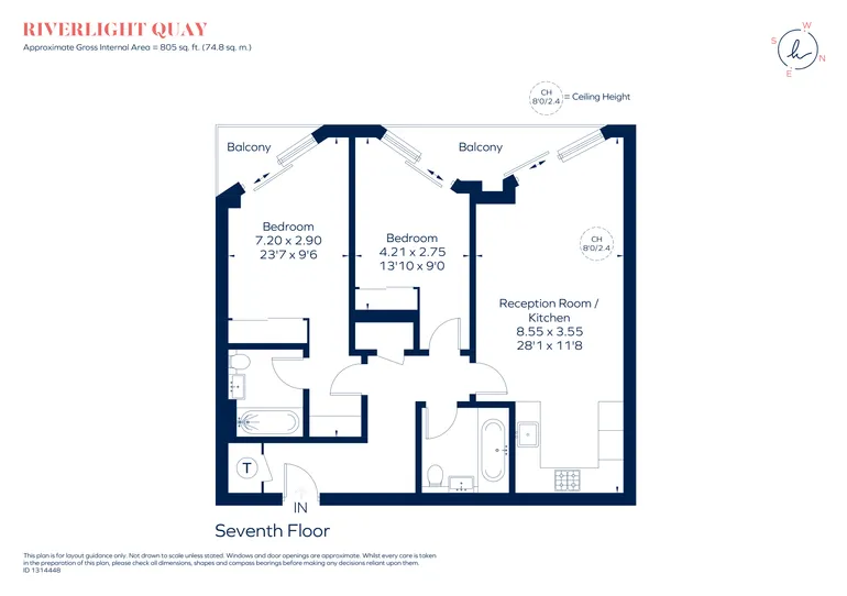 Floorplan 1 for Riverlight Quay, London, SW11