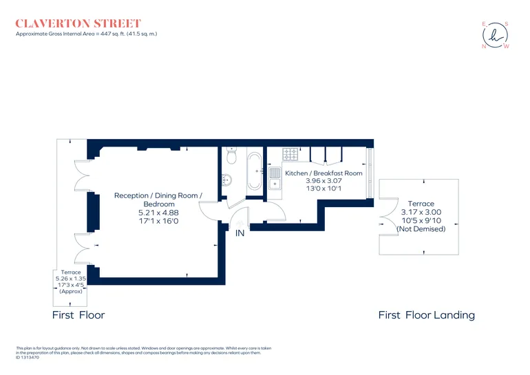 Floorplan 1 for Claverton Street, London, SW1V