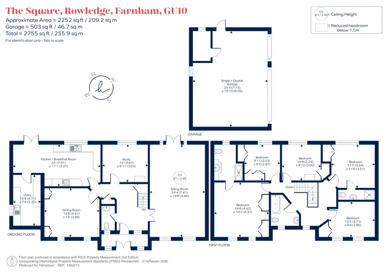 Floorplan 1 for The Square, Rowledge, Farnham, GU10